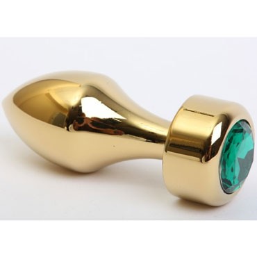 4sexdream Анальная ювелирка Пуля, золотой/зеленый