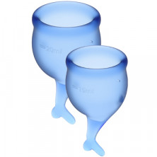 Satisfyer Feel Secure Menstrual Cup, темно-синий