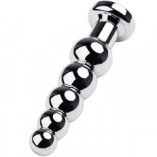 Toyfa Metal Анальная втулка с кристаллом, серебристый/синий