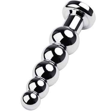 Toyfa Metal Анальная втулка с кристаллом, серебристый/синий