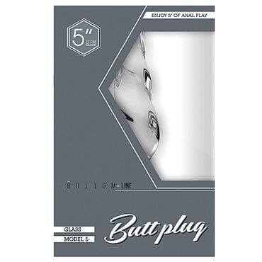 Shots Toys Bottom Line Butt Plug Model 5, 13 см прозрачная