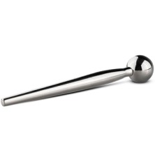 Sinner Metal Solid Penis Plug with Ball, серебристый