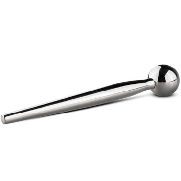 Sinner Metal Solid Penis Plug with Ball, серебристый