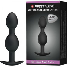 Baile Pretty Love Silicone Anal Balls, черные