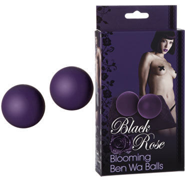 Doc Johnson Black Rose Ben Wa Balls, фиолетовые
