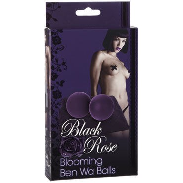 Doc Johnson Black Rose Ben Wa Balls, фиолетовые