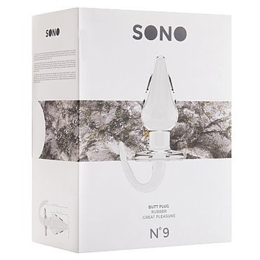 Shots Toys Sono Butt Plug №9, прозрачная