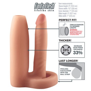 Pipedream Fantasy X-tensions Double Trouble Girth Gainer