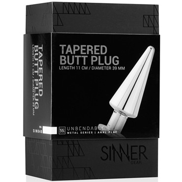 Sinner Metal Pointy Buttplug, серебристая