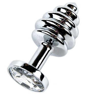Anal Jewelry Plug Small Silver, прозрачный