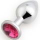 Play Secrets Rosebud Butt Plug Medium, серебристый/ярко-розовый