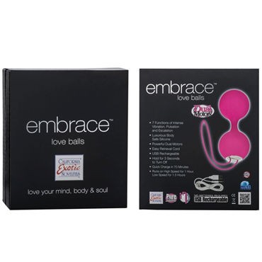 California Exotic Embrace Love Balls, розовый