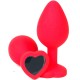 Vandersex Анальная пробка из силикона S, красный/черный