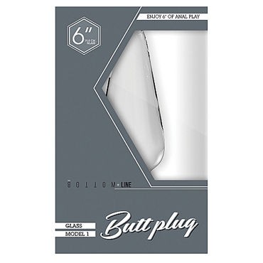 Shots Toys Bottom Line Butt Plug Model 1, 15 см прозрачная