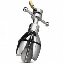 Sinner Metal Anal Spreader Butt Plug, серебристая