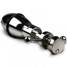 Sinner Metal Anal Spreader Butt Plug, серебристая