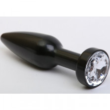 4sexdream Анальная ювелирка вытянутая, черный/прозрачный