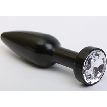 4sexdream Анальная ювелирка вытянутая, черный/прозрачный