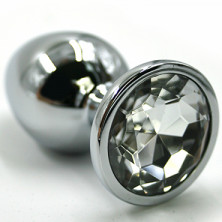 Funny Steel Anal Plug Stainless Steel Medium, серебристый/прозрачный