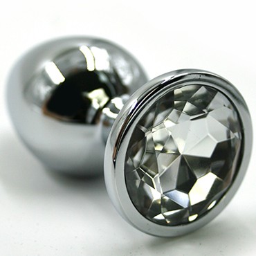 Funny Steel Anal Plug Stainless Steel Medium, серебристый/прозрачный