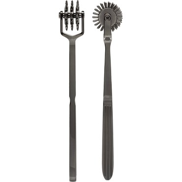 Doc Johnson Kink Spike Solid Metal Pinwheel 3 Wheels, серебристый