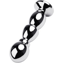 Toyfa Metal Анальная втулка с кристаллом, серебристый/красный