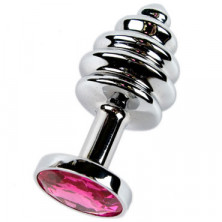 Anal Jewelry Plug Small Silver, рубиновый