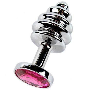 Anal Jewelry Plug Small Silver, рубиновый