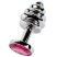 Anal Jewelry Plug Small Silver, рубиновый