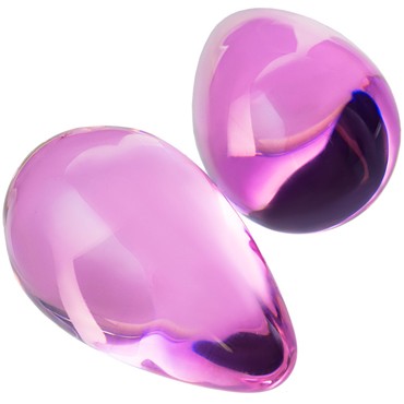 Sexus Glass Вагинальные шарики каплевидные из стекла, розовые