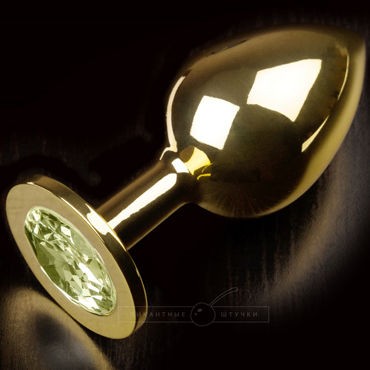 Пикантные штучки Большая анальная пробка, золотистая