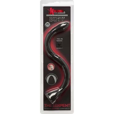 Doc Johnson Kink The Serpent Dual Density Secondskyn Anal Snake, черная