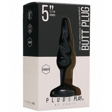 Shots Plug&Play Butt Plug Rounded 12,7см, черная