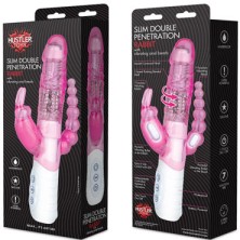 Hustler Slim Double Penetration Rabbit, розовый