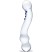 Glas 6" Textured G-Spot Glass Dildo, прозрачный