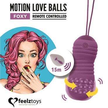 FeelzToys Foxy Motion Love Balls, пурпурные