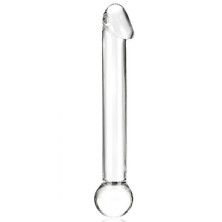 Glas Realistic Head Glass Dildo, прозрачный