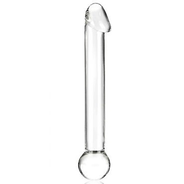 Glas Realistic Head Glass Dildo, прозрачный