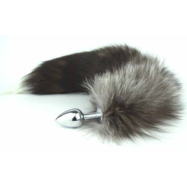 Luxurious Tail Металлическая анальная пробка, серебристая