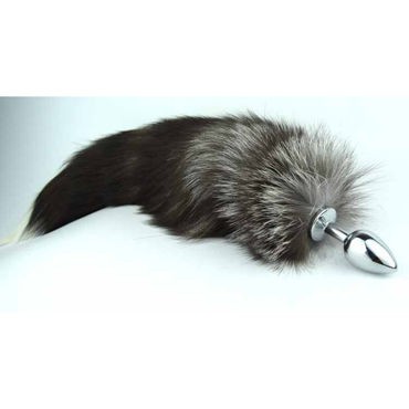 Luxurious Tail Металлическая анальная пробка, серебристая