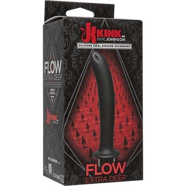Doc Johnson Kink Flow Extra Deep Silicone Anal Douche Accessory, черная