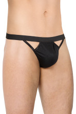 SoftLine Трусы мужские с вырезами по бокам и доступом, чёрные