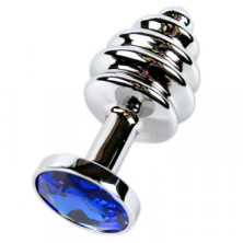 Anal Jewelry Plug Small Silver, синий