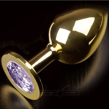 Пикантные штучки Большая анальная пробка, золотистая