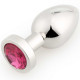 Play Secrets Stainless Steel Butt Plug Small, серебристый/ярко-розовый