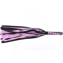 BDSM Арсенал Нежная плеть из замши, черно-сиреневая