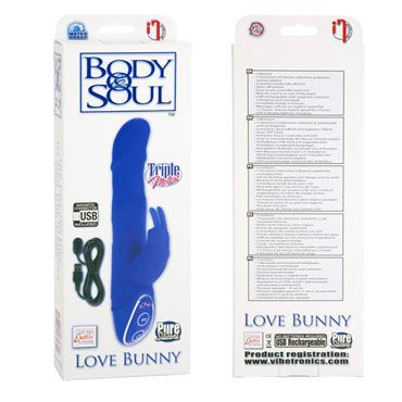 California Exotic Body & Soul Rechargeable Love Bunny, синий