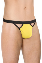 SoftLine Трусы мужские с вырезами по бокам и доступом, желтые