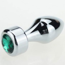 4sexdream Анальная ювелирка Пуля, серебристый/зеленый