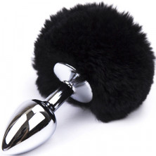 4sexdream Пробка металлическая Задорный Кролик, серебристый/черный